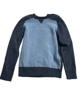 Lands’ End Navy and Light Blue Sweater - M(10-12)